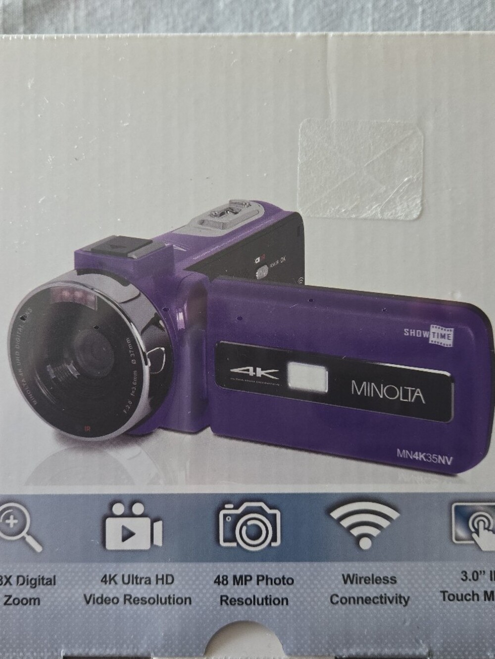 Minolta MN4K35NV 4K Ultra HD Camcorder  48 MP *New-Sealed